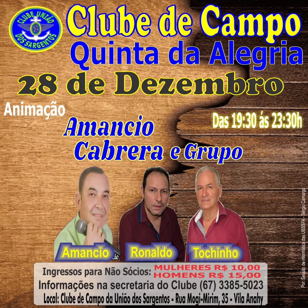 Quinta da Alegria no Clube de Campo 28/12/2023